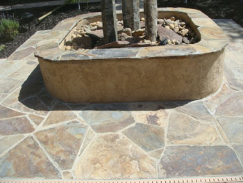 Natural Pennsylvania Bluestone flagstone patio with mortar joints installed in El Dorado Hills, CA