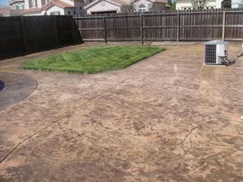 Custom stained concrete service installed by Delta Construction & Landscaping in Elk Grove.