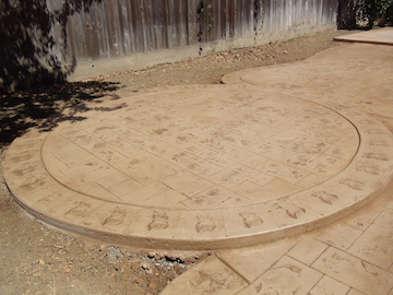 Stained concrete patio in Sacramento