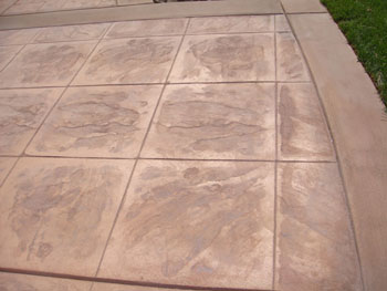 Custom stained concrete service installed by Delta Construction & Landscaping in Elk Grove.
