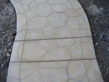Stamped concrete walkway in Elk Grove