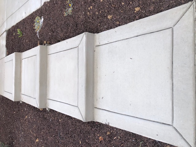 Custom poured concrete steps with Ashlar Slate stamped finish in Elk Grove, CA